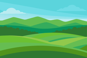 landscape with mountains and blue sky