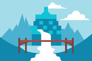 wooden-bridge-crossing-misty-waterfall-in-southeas