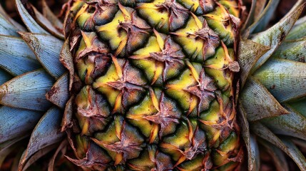 Fototapeta premium Close-up pineapple texture