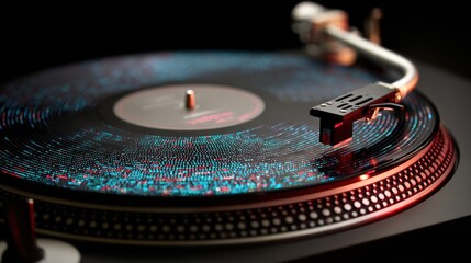 Close-up record player