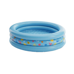 3d inflatable swim pool isolated on white for beach
