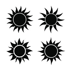 set of suns silhouette