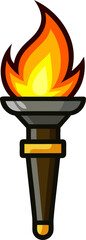 flaming torch vector illustration