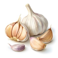 Obraz premium garlic isolated on white background