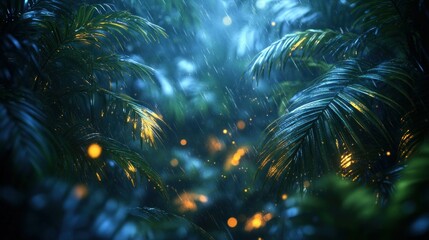 Mystical rainforest twilight