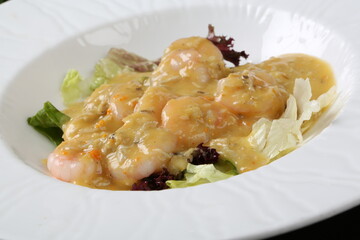 food, japanese cuisine, delicious, shrimp with crab powder
