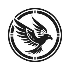 Eagle logo vector art illustration