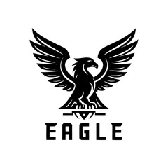 Eagle logo vector art illustration