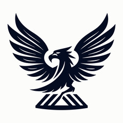 Eagle logo vector art illustration