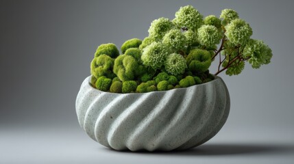 Modern spiral concrete planter for stylish home decor