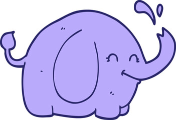 cartoon elephant in bright neon color