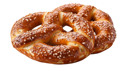 Pretzel isolated on transparent background high re .png