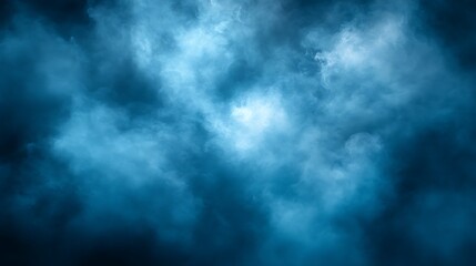Abstract smoky blue cloud formation.