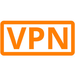 orange outline vpn sign