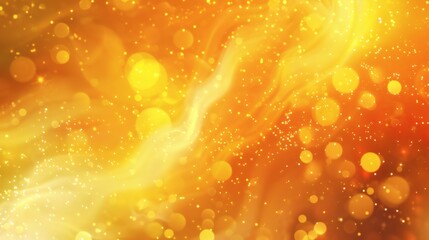 Radiant Golden Bokeh Background with Sparkling Light Effects