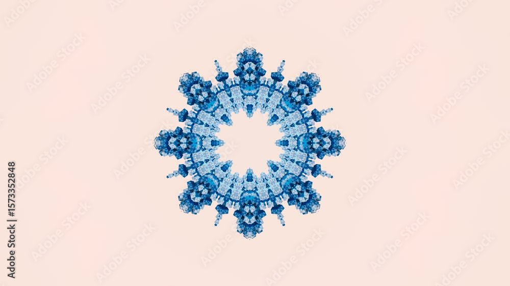 Poster dynamic kaleidoscope mandalas: a fascinating 3d abstract geometric mosaic with ornamental patterns f