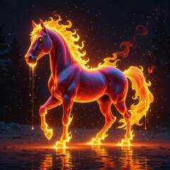 red fire horse