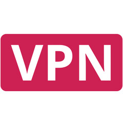 red silhouette vpn sign