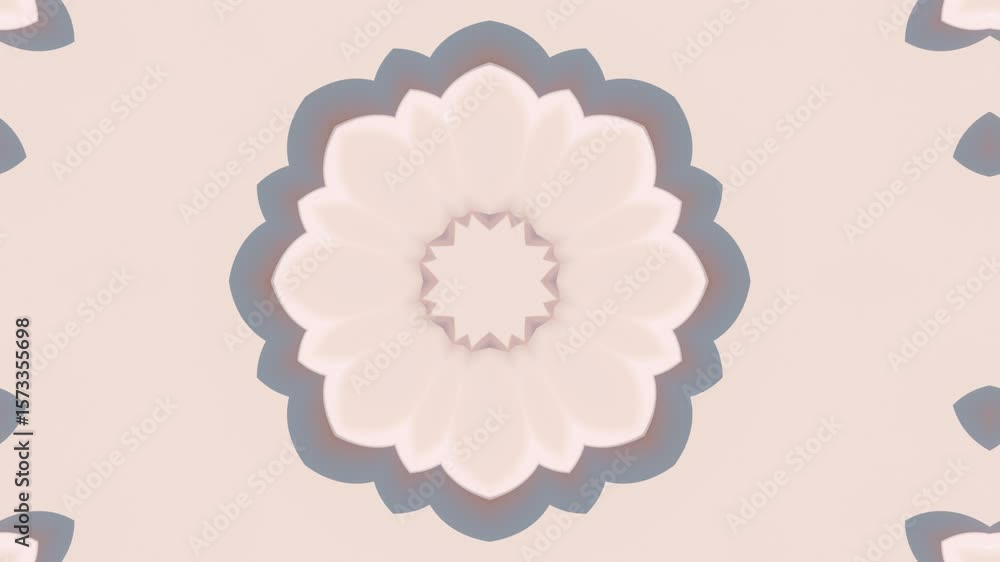Poster ornamental abstract 3d geometric mosaic loop featuring kaleidoscope patterns and colorful background