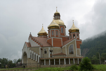 Ukraine Ivano-Frankivsk region Yaremche on a cloudy autumn day