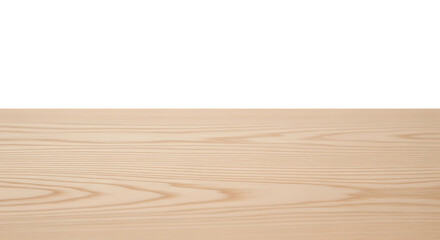 Light colored wood grain surface texture with a black void above isolated on transparent background
