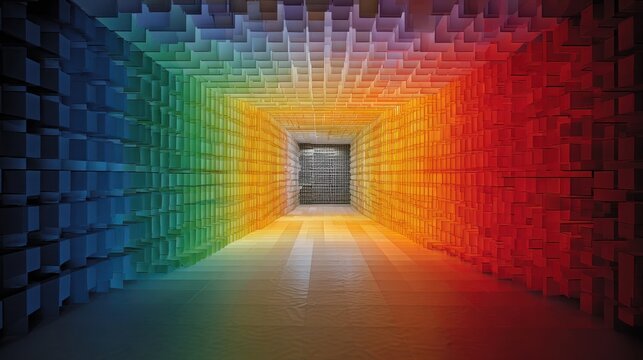 Colorful cubic tunnel