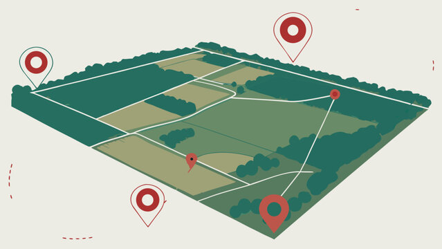 Farm land management and precision agriculture with gps tracking and location based services on map view