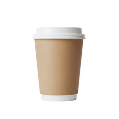 Paper coffee cup with lid for takeaway