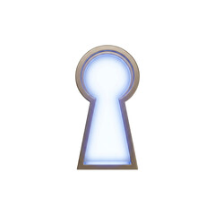 Glowing keyhole symbol of opportunity