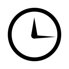 Clock icon. Watch, calendar, meeting, time. Vector simple design isolated on white background.