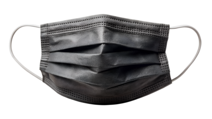 black mask on white background