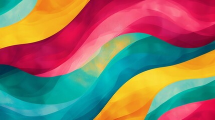 Abstract Colorful Wavy Background with Fluid Painting Texture