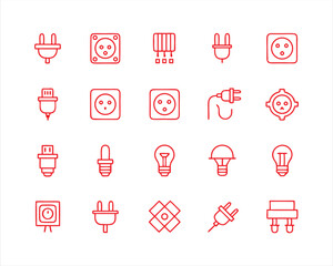 electical icon set