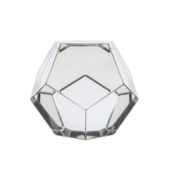 Faceted glass geometric paperweight