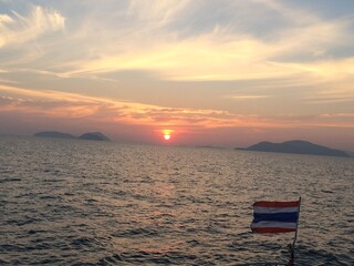 sunset over the sea Thailand