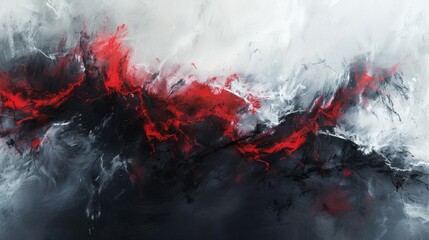 Abstract Black, White, and Red Modern Art Background Texture