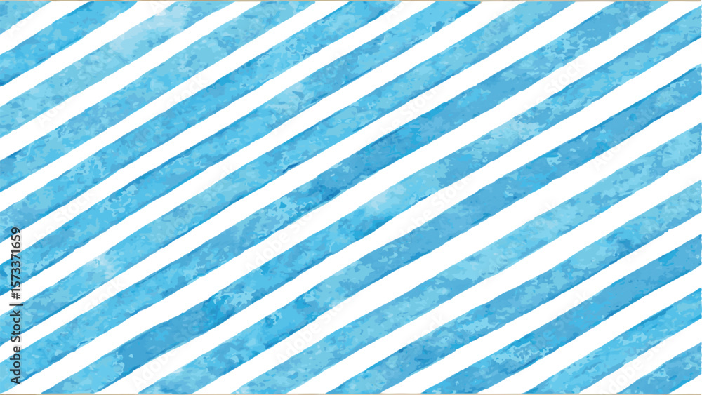 Poster watercolor style diagonal stripes pattern with light blue and white colors creating a texture look