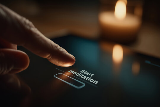 Tapping into tranquility to begin a mindful meditation session