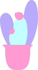 cactus in bright neon color