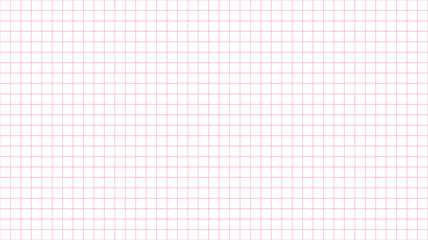 Square pink grid on white background. Geometric seamless pattern. Educational typography template for math notebooks, notepads. Vector illustration