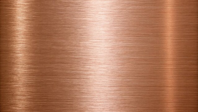A brushed copper metal surface with a warm, reflective sheen