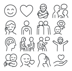 Kitchen appliance icon collection, essential cooking tool graphics for culinary design