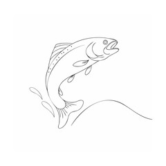 vector silhouette of a fish