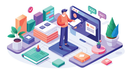 vector illustration of a modern mobile phone with icons