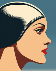 schwimmen, schimmerin, bademütze, logo, illustration, vektor, schwimmhaube, schwimmbad, kopf, gesicht, frau, silhouette, profil, vektor, schönheit, abbildung, leute, black, haar, gestalten, kunst, lie