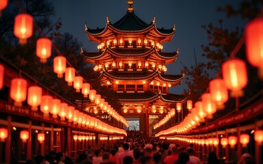 Beautiful Lanterns Tower. High quality