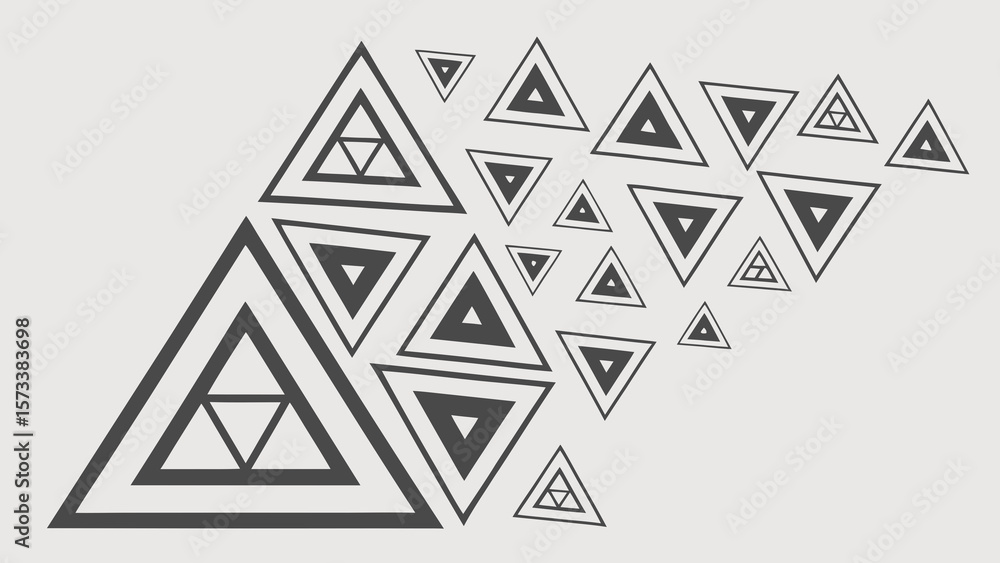Poster abstract geometric triangle pattern background vector design with modern triangle shapes and design 