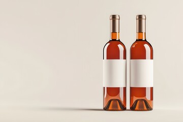 Elegant bottles of wine arranged against a soft neutral backdrop, inviting moments of celebration and relaxation with every sip shared