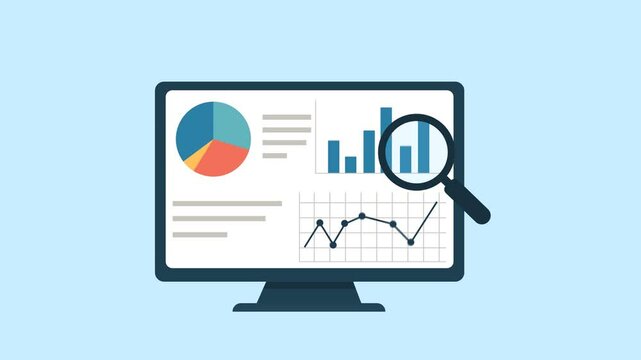 Data Analytics Dashboard Animation, Business and Statistics Motion Graphic
