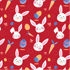 seamless pattern with rabbits